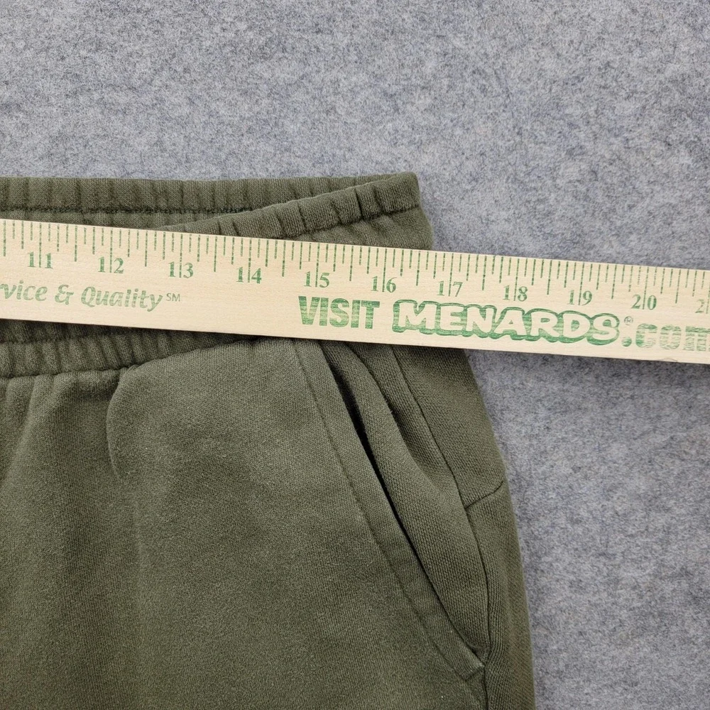 Puma Sweatpants Mens Large Green Fleece Joggers Elastic Waist‎ Pockets Logo